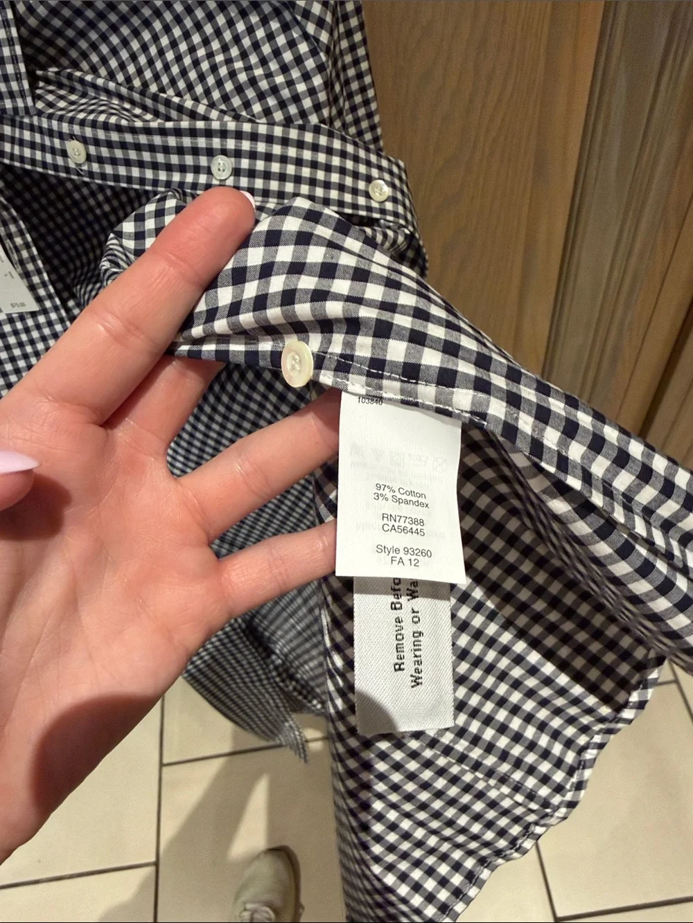 J Crew Stretch Perfect black/White Striped Button Down Shirt